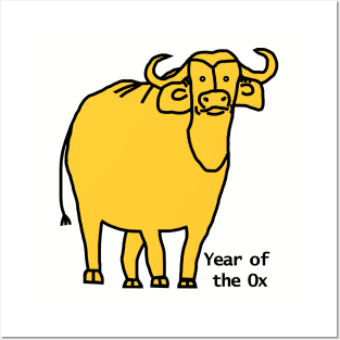 Year of the Ox Yellow Posters and Art